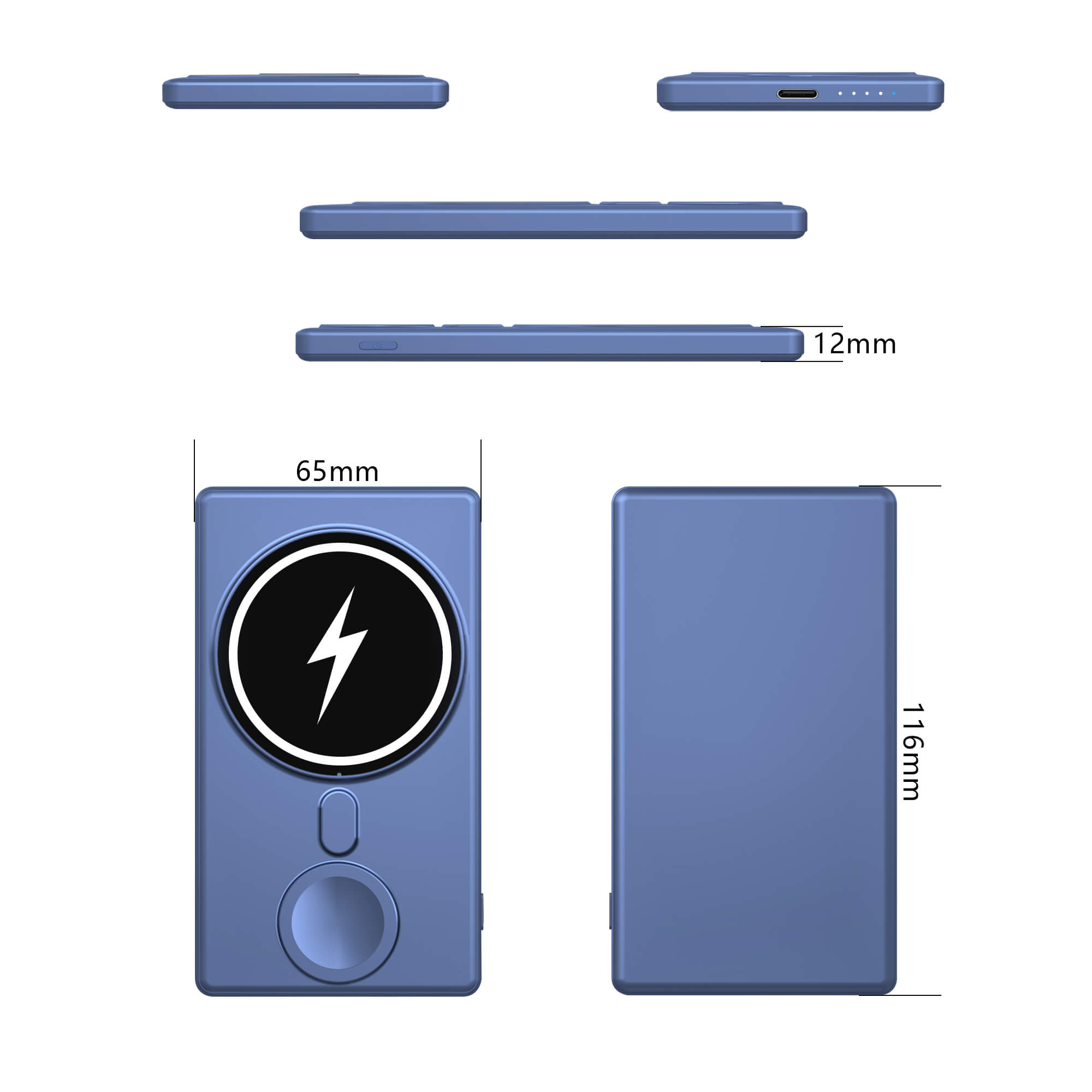 Best Smallest Portable Charger Slim Type C Fast Charging Mobile Power Magnetic Charging Treasure Wireless Charging Power Bank N66