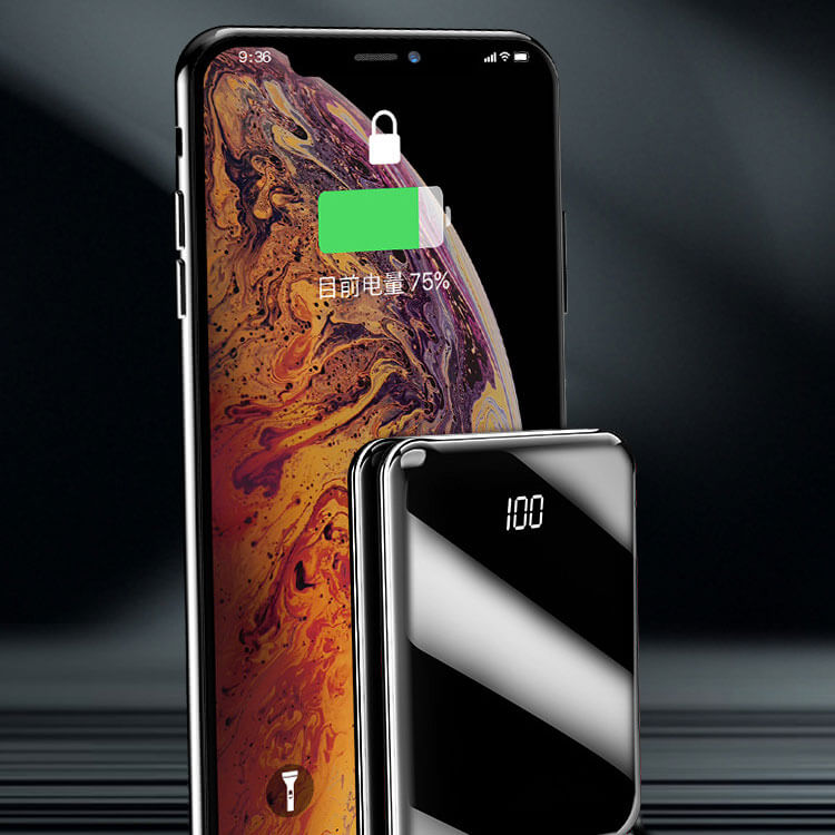 CASUN Hot Selling Custom Logo 5000mAh Fast Charging Mini Portable Power Bank with LED Display PH-5000M