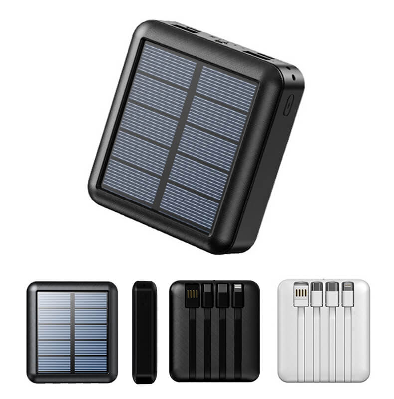 Universal Portable Mobile Power Charger Solar Power Bank 10000mAh With Cable SC-10K