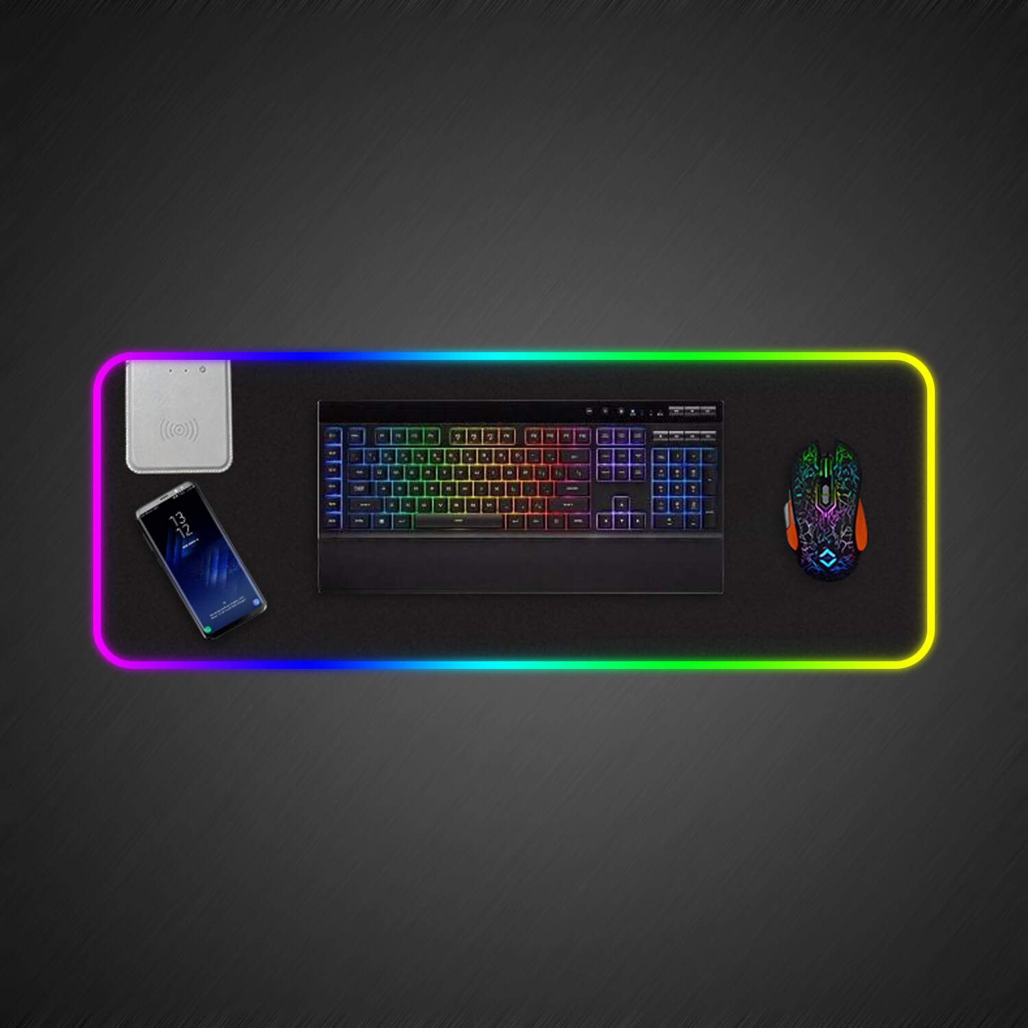 Best Selling Electric Charge Charger Desktop Gaming Computer Custom Logo Waterproof Qi Pu Rgb Wireless Charging Mouse Pad  MP-S60