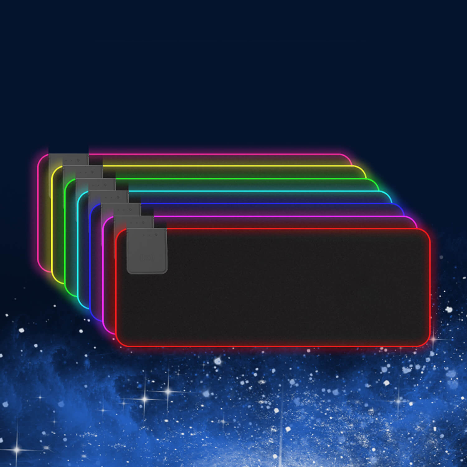 Best Selling Electric Charge Charger Desktop Gaming Computer Custom Logo Waterproof Qi Pu Rgb Wireless Charging Mouse Pad  MP-S60