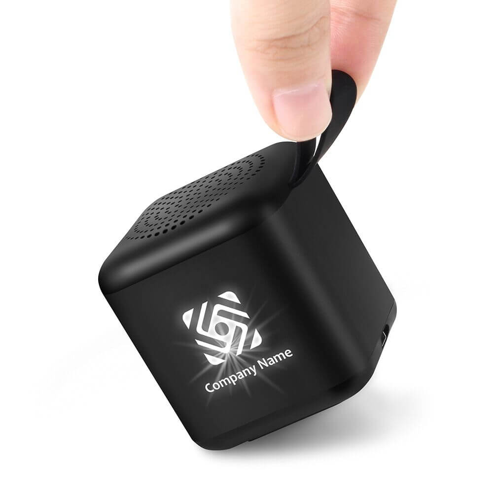 Portable Multifunctional high quality custom bluetooth speaker v5.0 led logo speaker with carabiner BS-228