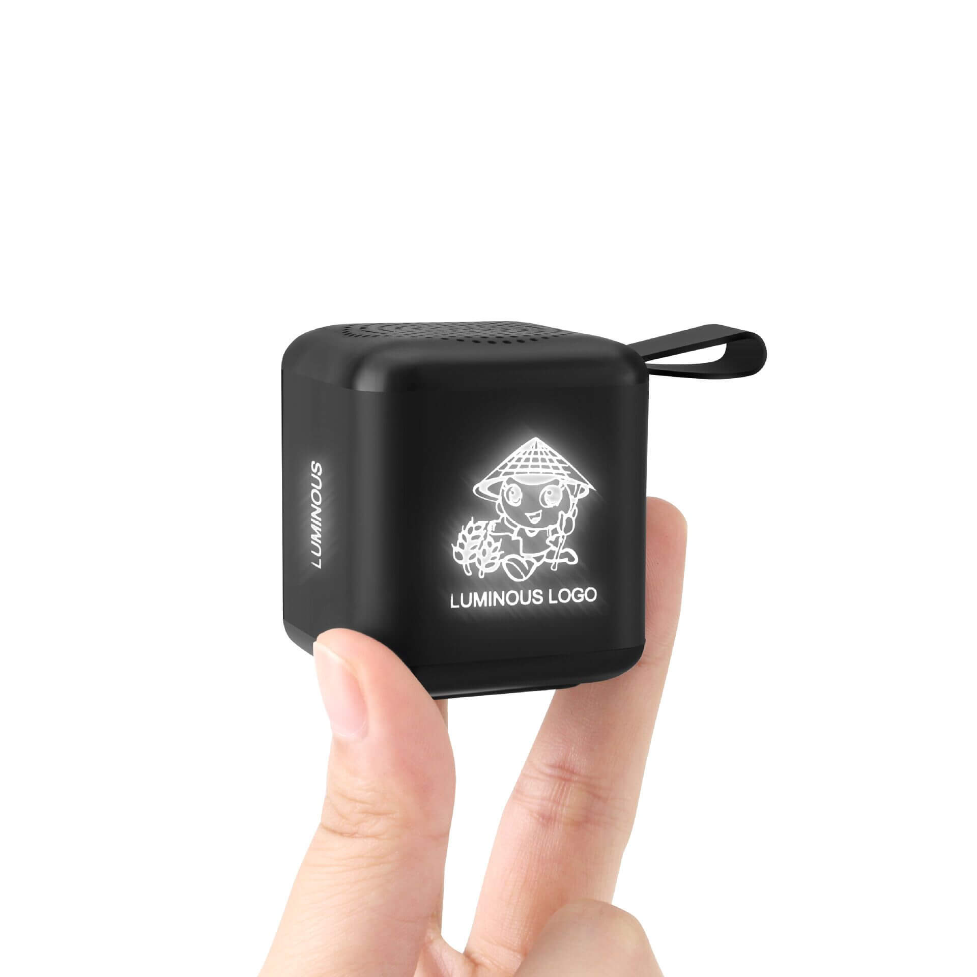 Portable Multifunctional high quality custom bluetooth speaker v5.0 led logo speaker with carabiner BS-228