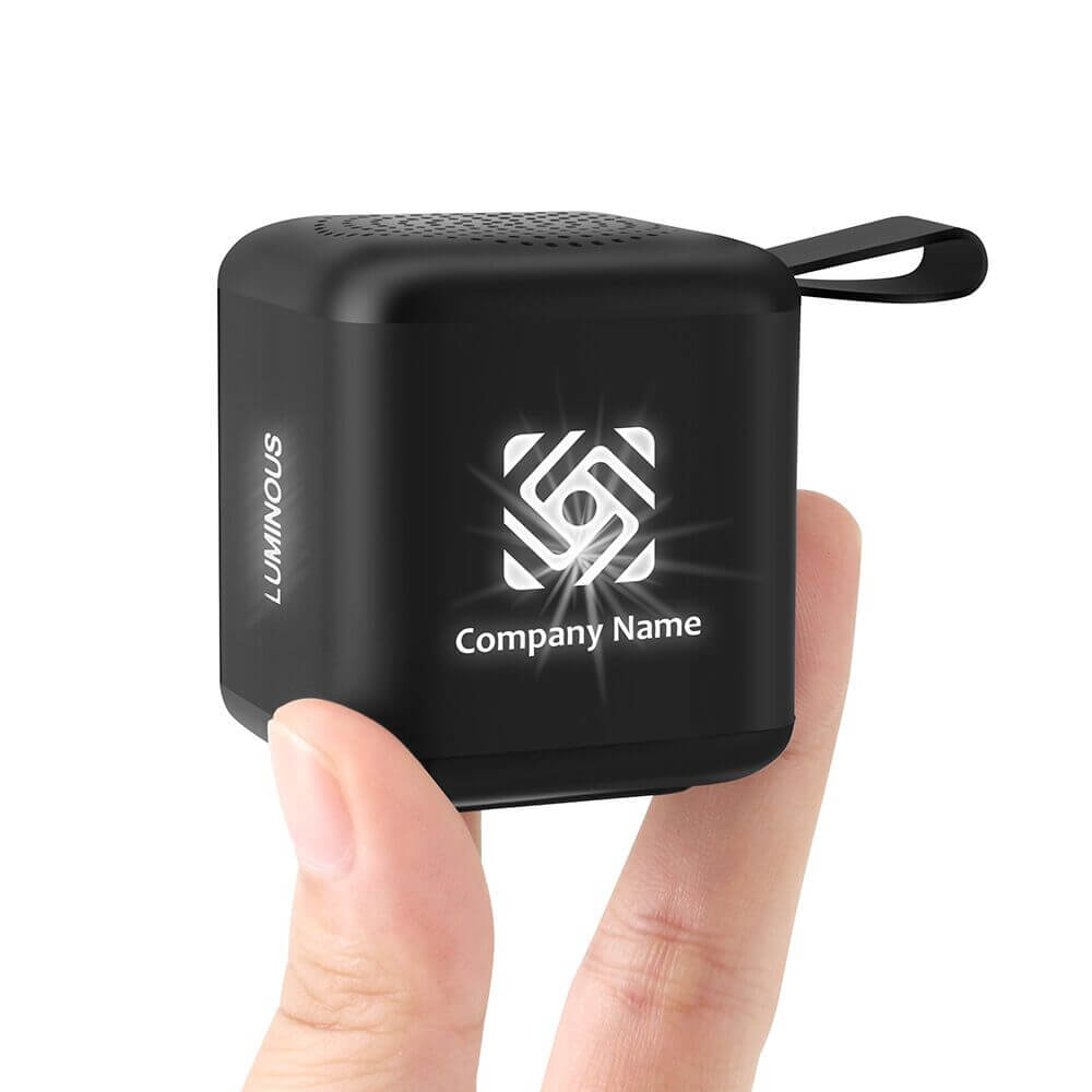 Portable Multifunctional high quality custom bluetooth speaker v5.0 led logo speaker with carabiner BS-228