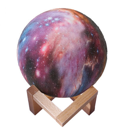 Popular Wooden Stand Remote Touch Control Rechargeable Moon Night Lights Lunar Lamp Round Ball Wireless Music Bedside Speaker BS-EZ01