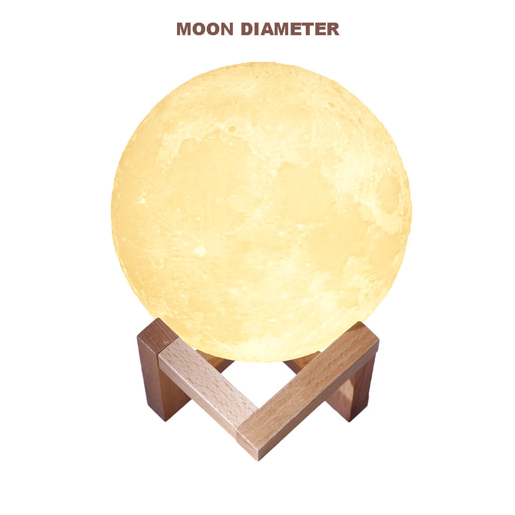 Popular Wooden Stand Remote Touch Control Rechargeable Moon Night Lights Lunar Lamp Round Ball Wireless Music Bedside Speaker BS-EZ01