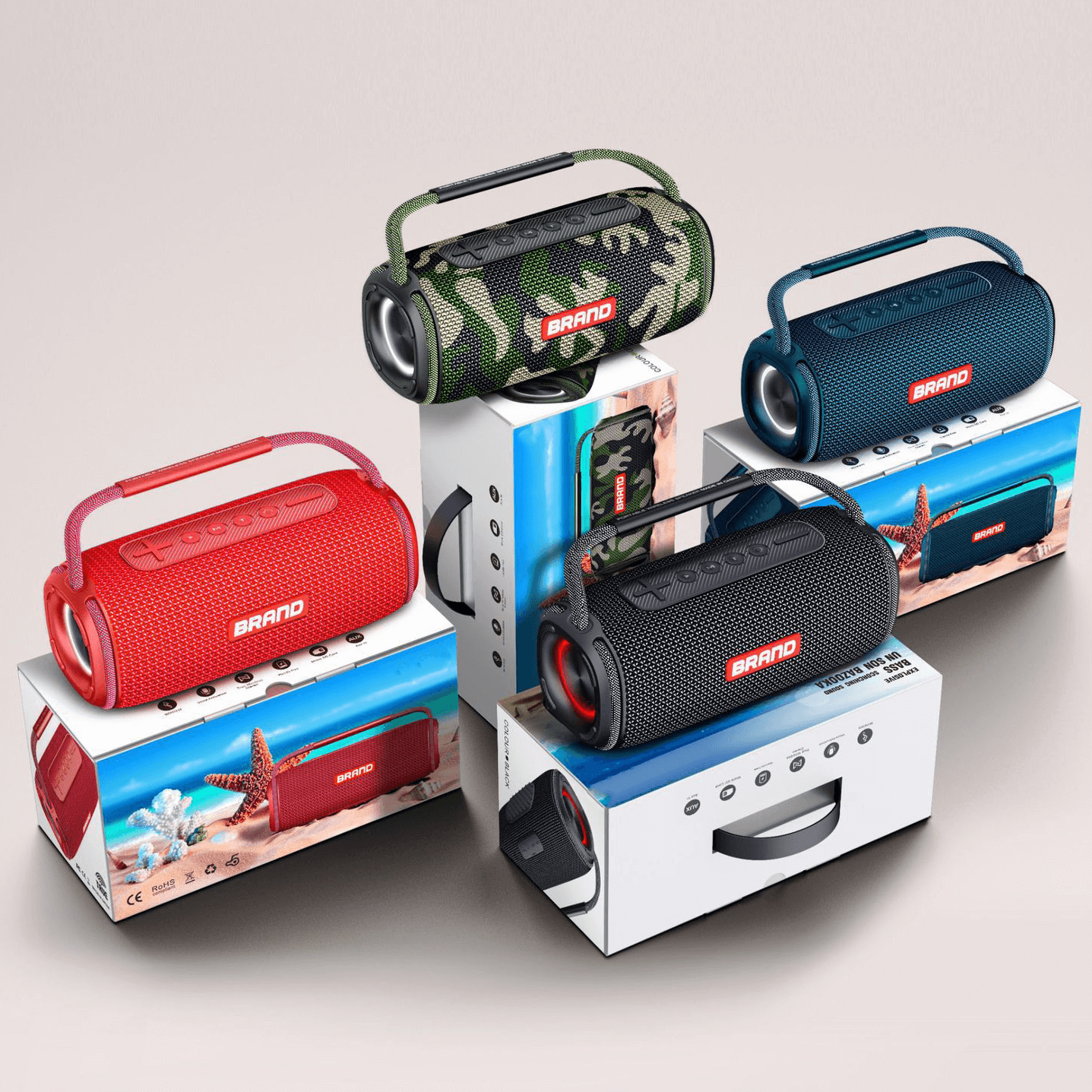 High Quality IPX6 Waterproof Speaker Big Power 2*10w Super Bass Speaker Bt Wireless Speaker X6