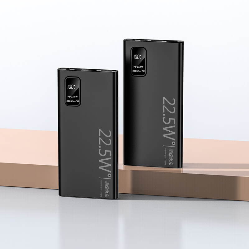 CASUN New Product LED Digital Display 22.5W Power Banks Portable Fast Charging 10000mAh Mobile Charger Power Bank XC-67