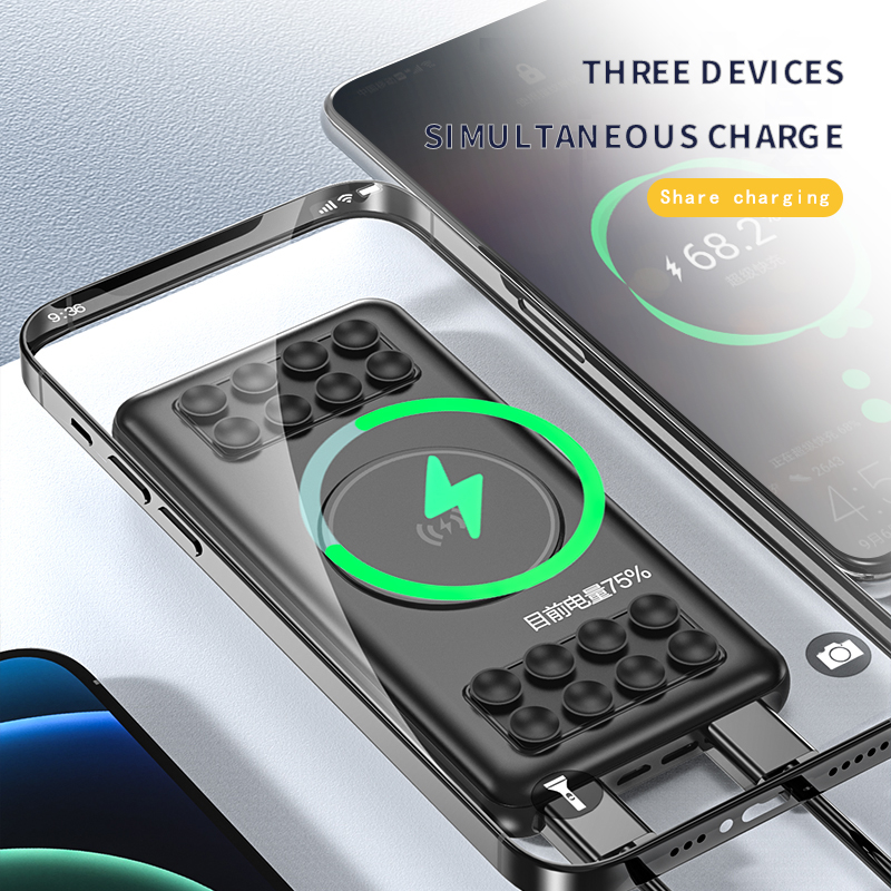 22.5W Fast Charger Power Bank with 15W Wireless Charger WPH-10000B