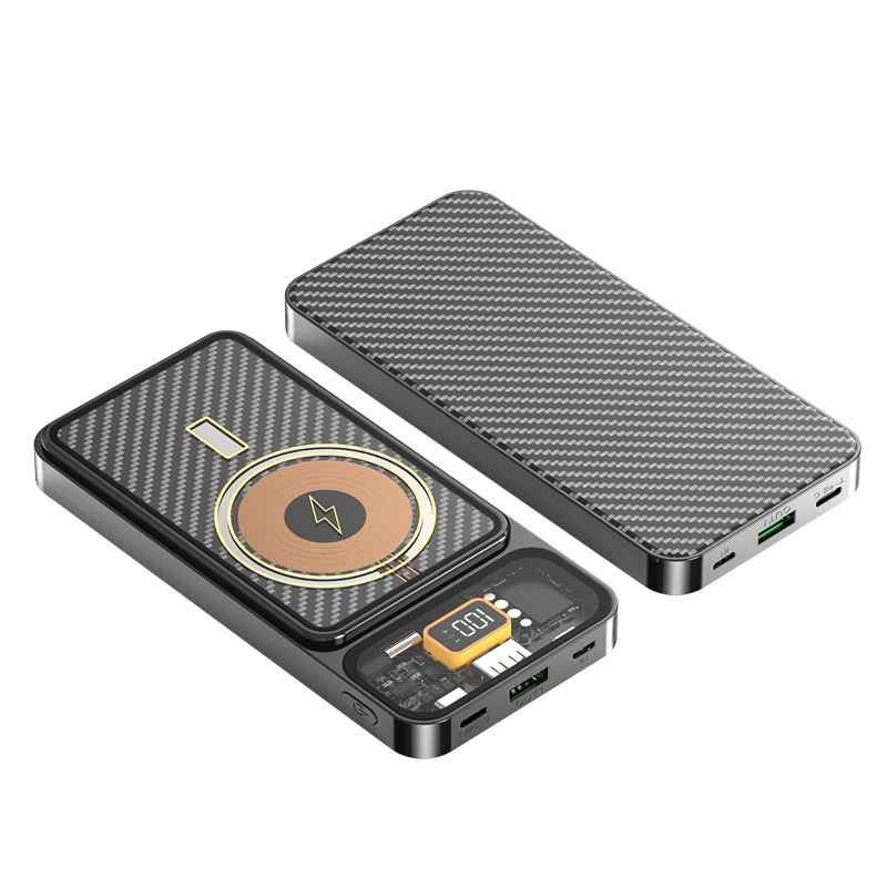 New Design Fashion 22.5W Moble Wireless Charger Power Bank 10000mAh with transparent housing XC163
