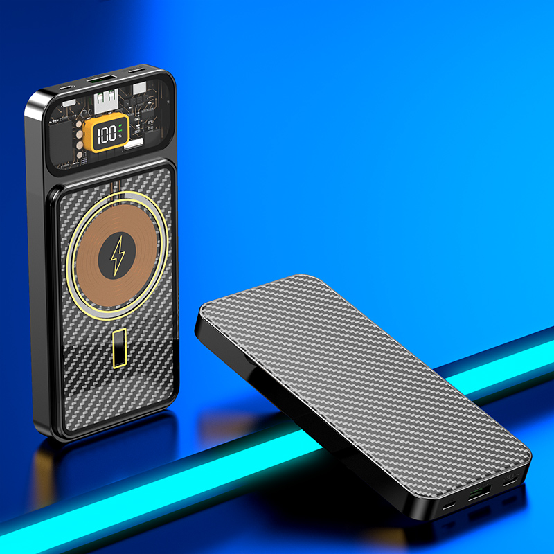New Design Fashion 22.5W Moble Wireless Charger Power Bank 10000mAh with transparent housing XC163