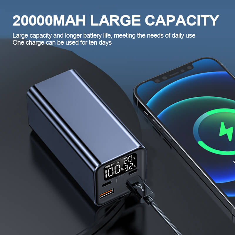 PD 100W Fast Power bank Quick charger power bank 20000mah quick charging 3.0 power bank XC-177