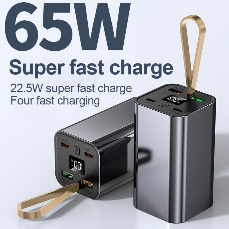 CASUN New Design Fast charger power bank 65W Super Fast Charging Phone Chargers Portable Thin Power Bank Y144