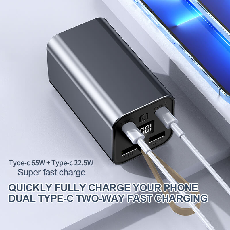 CASUN New Design Fast charger power bank 65W Super Fast Charging Phone Chargers Portable Thin Power Bank Y144