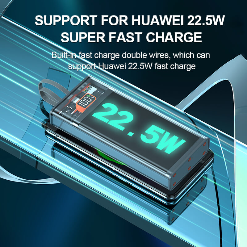 Casun Hot Sale Portable Power Banks Fast Charging 22.5W Mobile Charger Power Bank with LED Display Y166