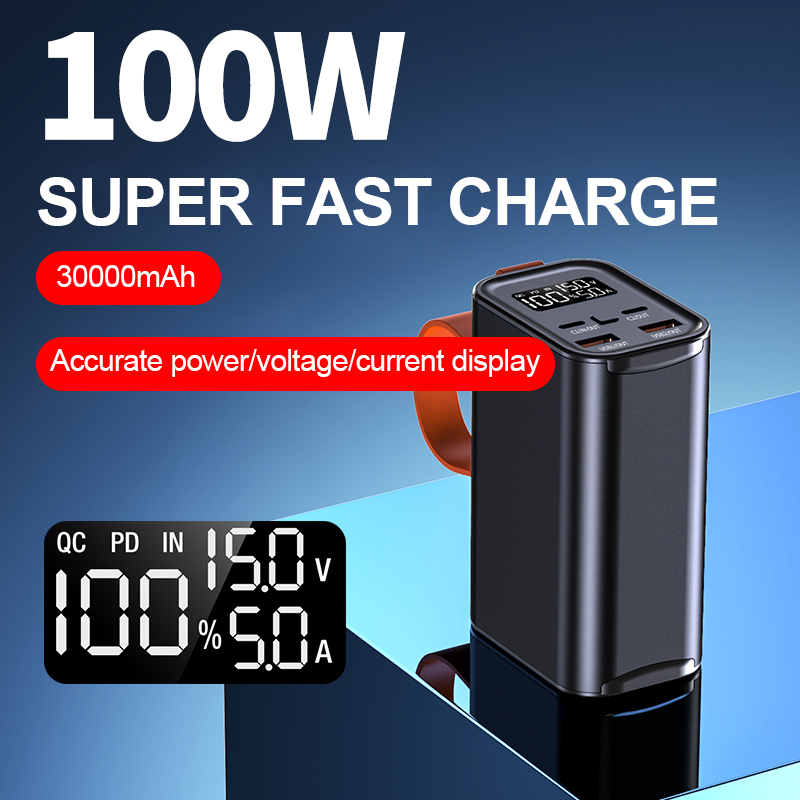 100W Fast Charger Power bank 30000mAh Fit for Laptop Phones Camera PSP and so on XC178
