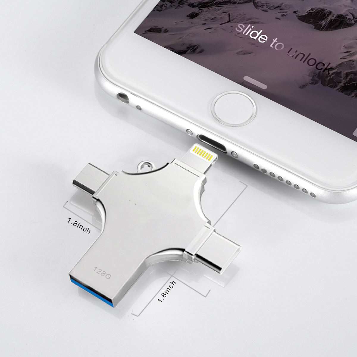 4 In 1 Multi-function OTG Usb Flash Drive Android Type-C Pendrive 3.0 Memory Disk For Iphone Mobile Phone OTG-M4