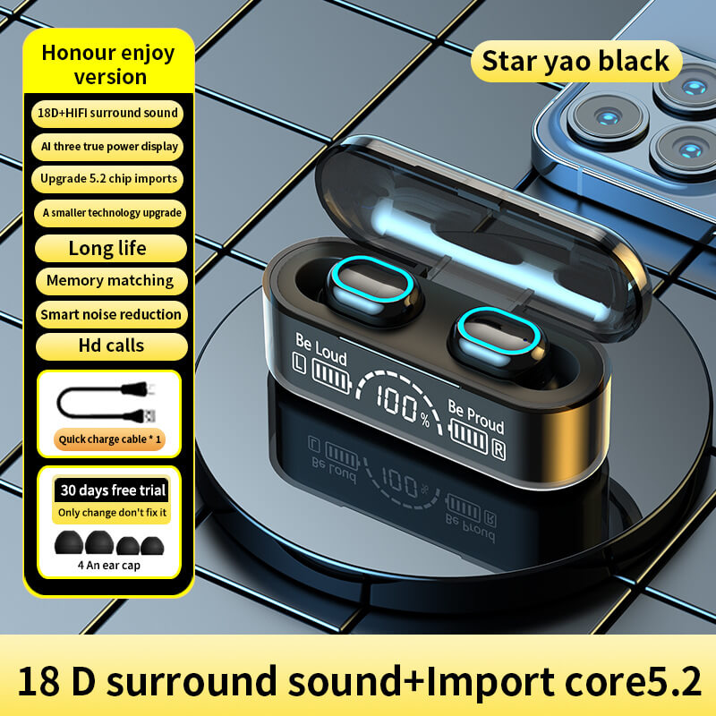 Hot Sale Wireless Earphones Bluetooth Headphones LED Screen Digital Display Breathing Light Sports Gaming Headsets G35