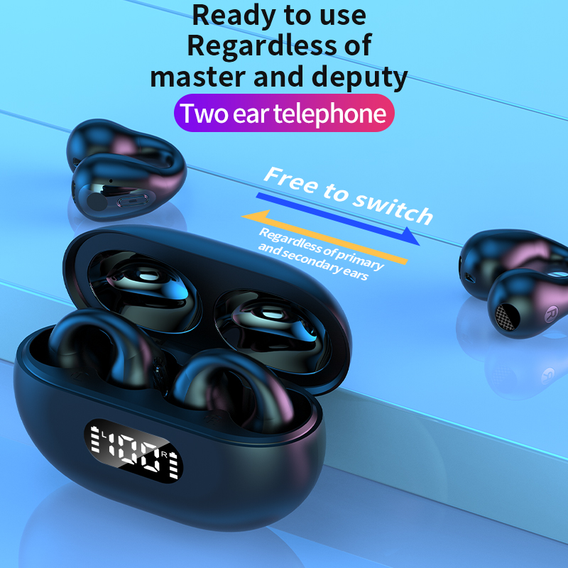 Original Mini True Wireless Stereo Bone Conduction Fone TWS Earphone LED Display Bt5.3 Headphones Auriculares Earbuds CR15
