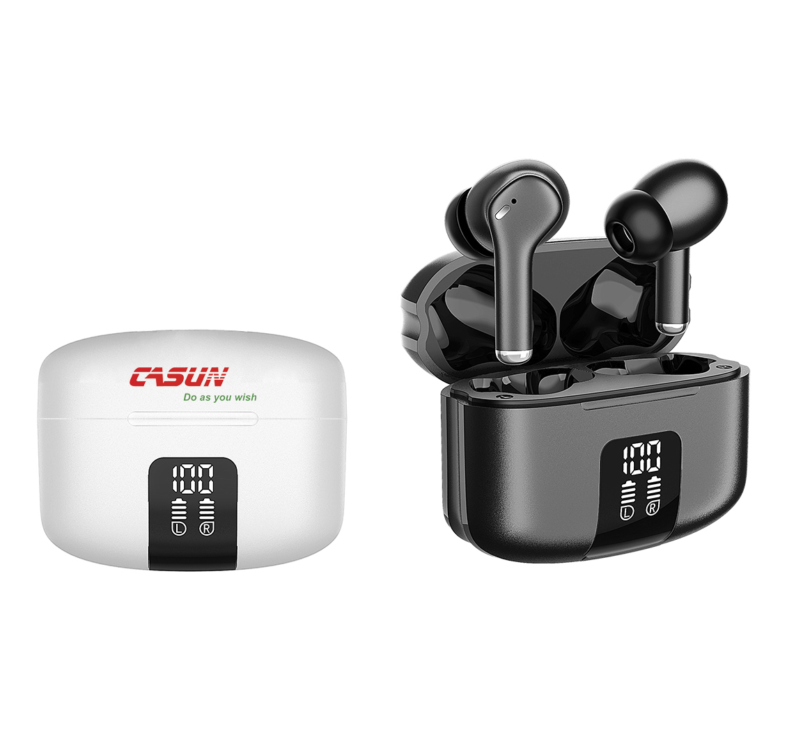 New Arrival Type-C Earphones Led Display ANC Active Noise Cancellation Wireless Earbuds In Ear Headphones BT 5.3 Earbuds M48 pro