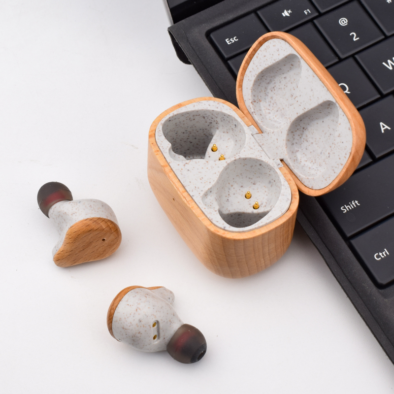 Top Fashion ENC Noise Reduction Audifonos-bluetooth Wood Earbuds TWS Earphone Headphone Wireless Bluetooth Earphones W10