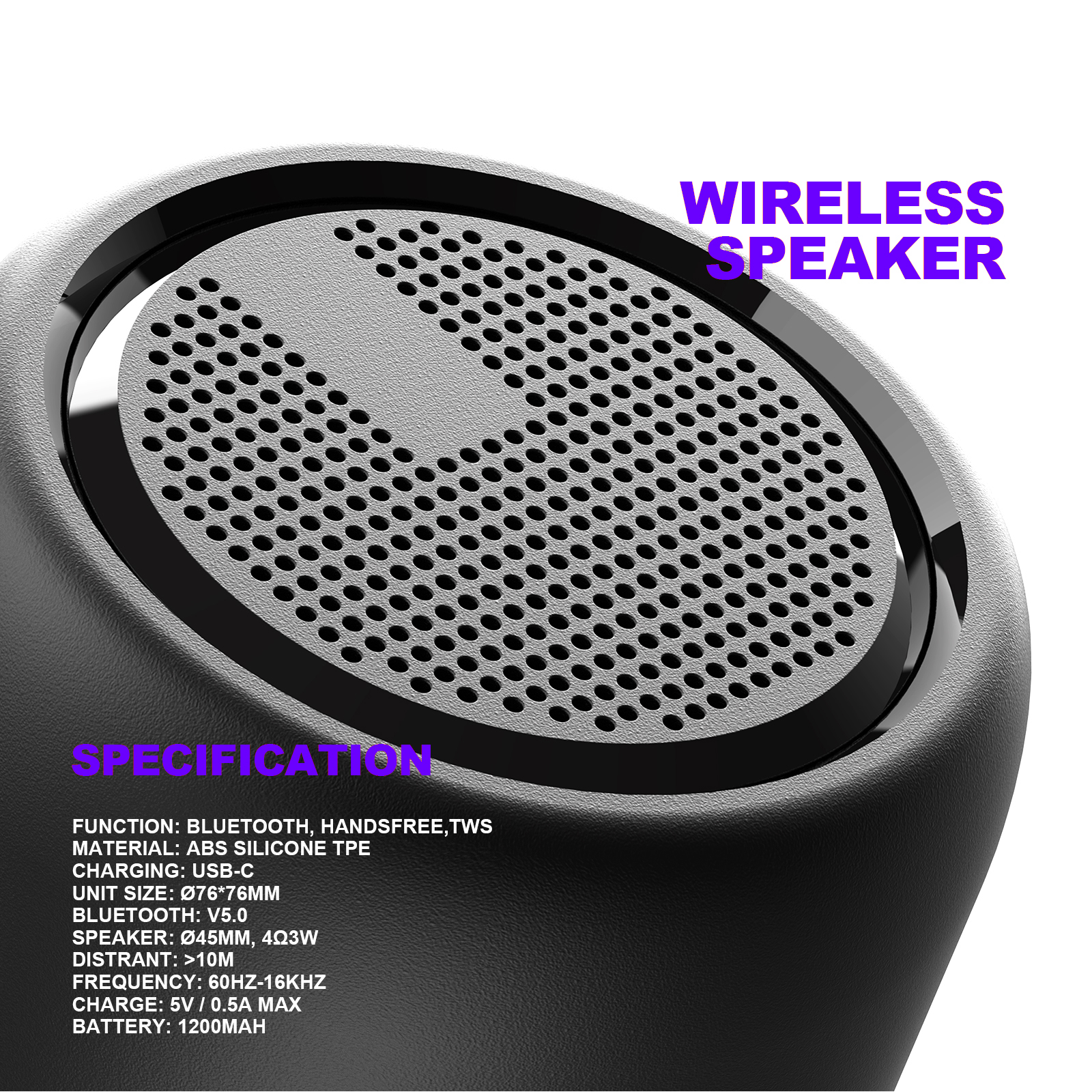 High Quality Professional TWS Bocinas Bluetooth Speaker Portable Mini Wireless Waterproof Bluetooth Speaker BS-218