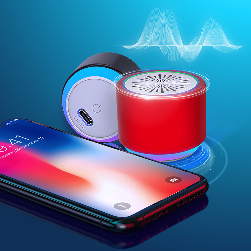 Promotion LED Shining And Colorful Wireless Mini Speaker Bluetooth Sans Fil Portable Mobile Music Mini Bluetooth Speaker BS-206