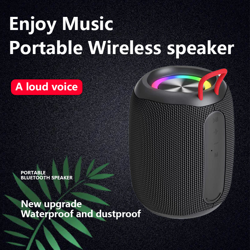 New Design Fabric Outdoor Waterproof Portable Wireless Speaker Bluetooth 5.3 With Led Night light