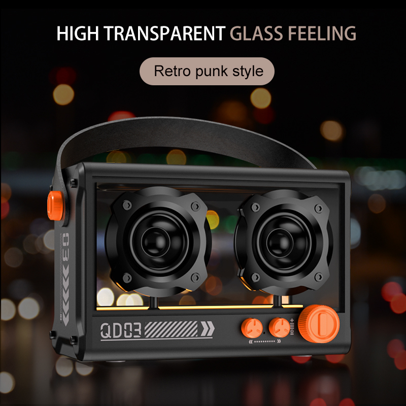 New Style Crystal Vitreous Karaoke Speaker Wireless Bluetooth 5.3 Speaker With LED