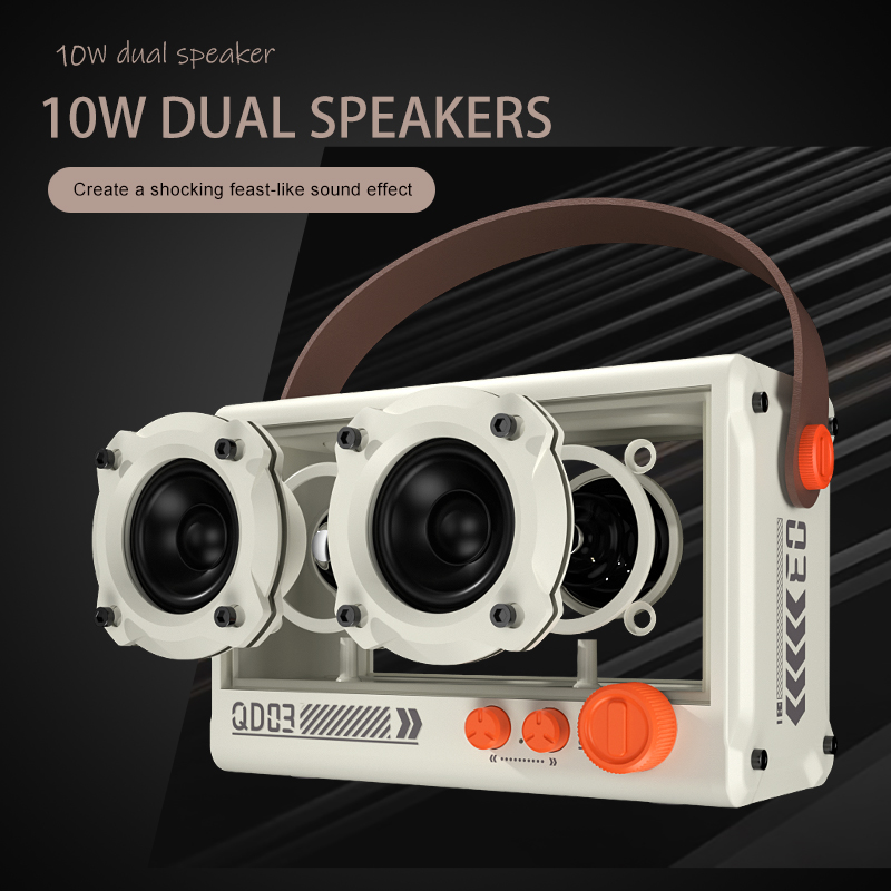 New Style Crystal Vitreous Karaoke Speaker Wireless Bluetooth 5.3 Speaker With LED
