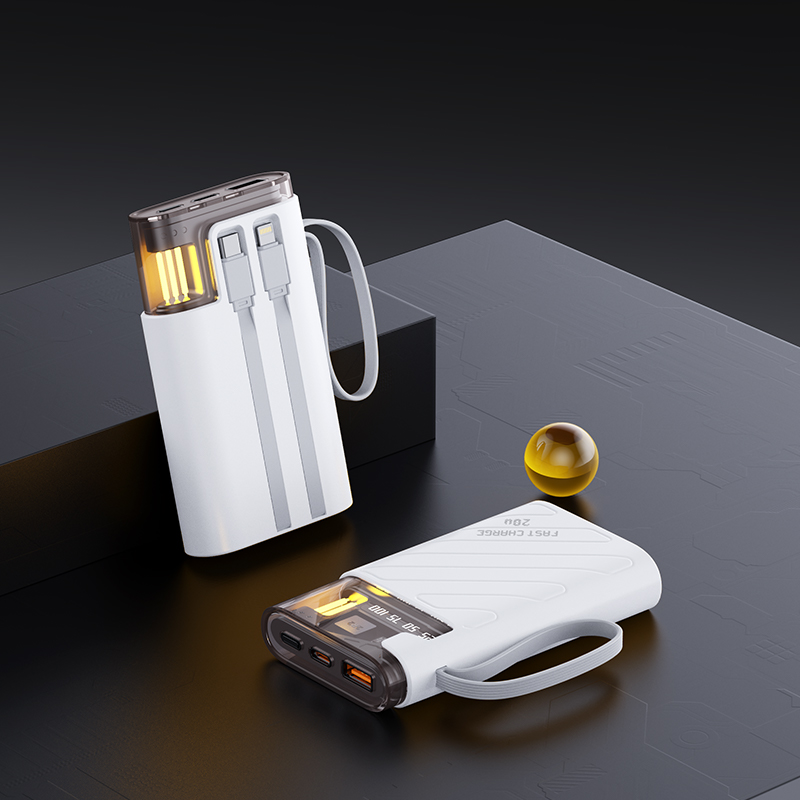new arrival led display screen portable overcharge protection fast charge power bank with flashlight dx282
