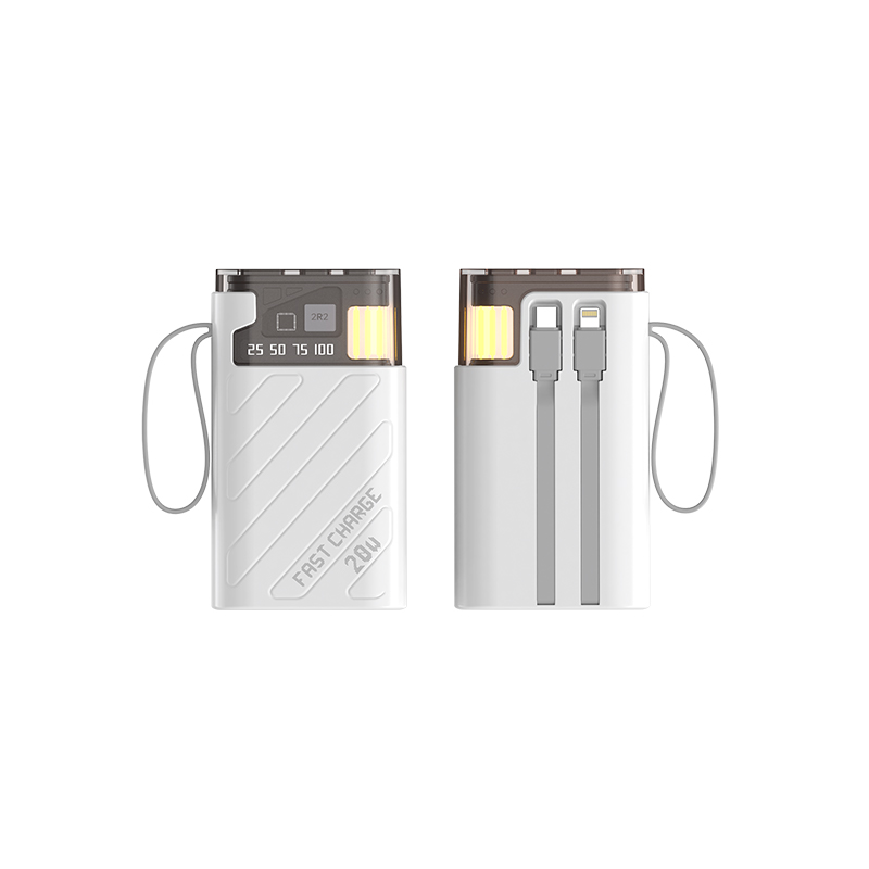 new arrival led display screen portable overcharge protection fast charge power bank with flashlight dx282