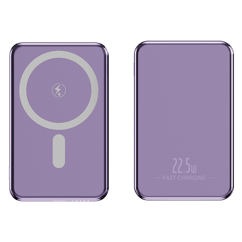 Best Selling smart temperature control 5000mAh 15W wireless charge 150g portable pocket power bank xc022