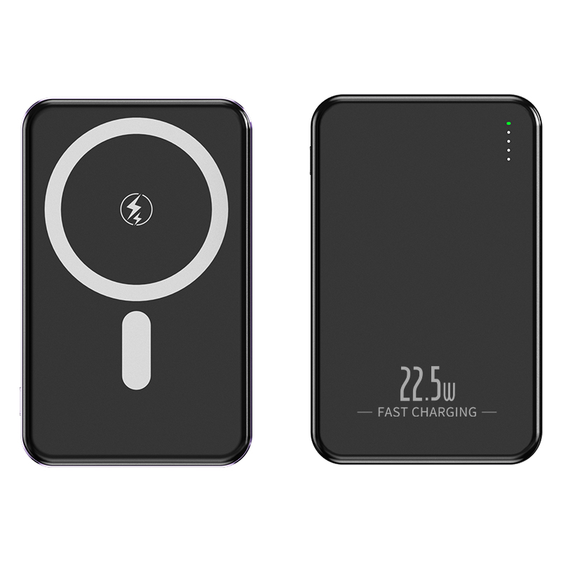 Best Selling smart temperature control 5000mAh 15W wireless charge 150g portable pocket power bank xc022