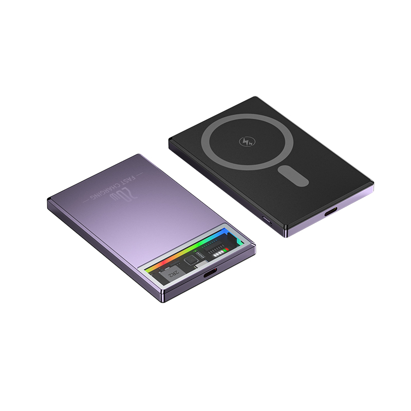 dazzling atmosphere light 150g ultra thin 5000mAh 20wpd fast charge wireless power bank xc024