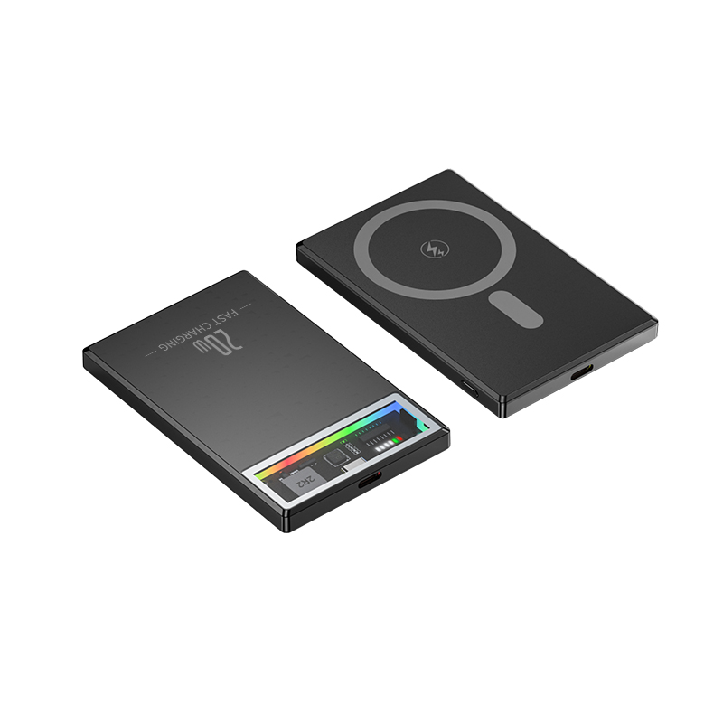 dazzling atmosphere light 150g ultra thin 5000mAh 20wpd fast charge wireless power bank xc024
