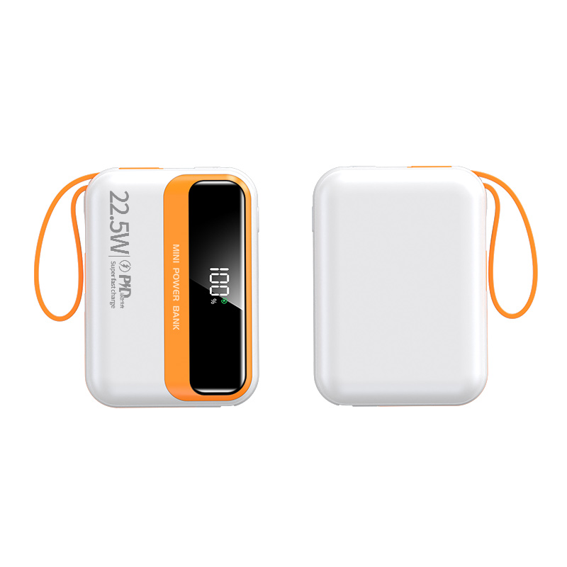 goos quality dual wire fast charge 22.5w 10000mAh mini portable power bank with smart display screen y339