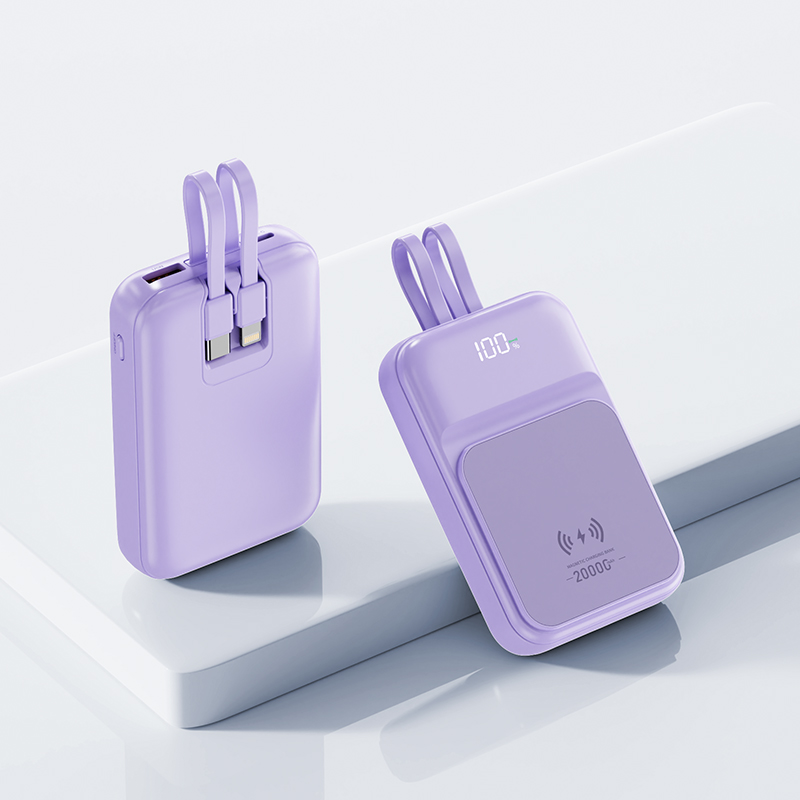 new custom logo colorful 10000/20000mAh large capacity wireless power bank ym791