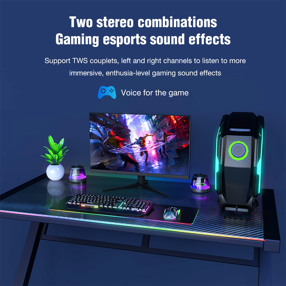 New magnetic cyberbluetooth speaker portable wireless outdoor plug-in card small speaker rgb LED light blue tooth small speaker