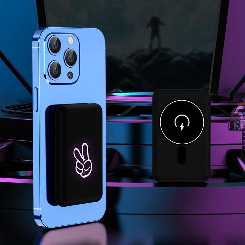 Popular Design Fast Charging Magnetic Wireless Support Custom Logo Mini Power Bank