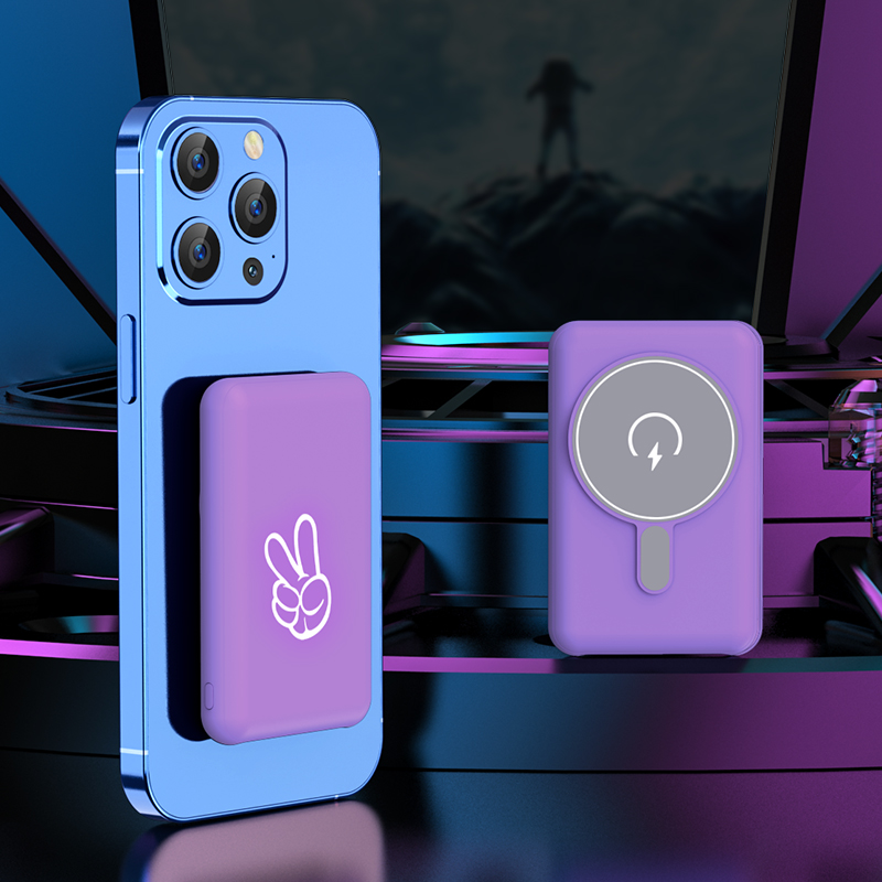 Popular Design Fast Charging Magnetic Wireless Support Custom Logo Mini Power Bank