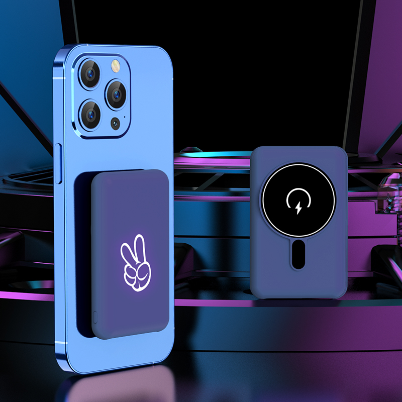Popular Design Fast Charging Magnetic Wireless Support Custom Logo Mini Power Bank