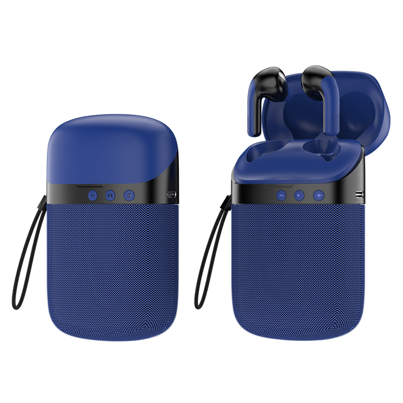 Hot selling Portable 2-in-1 Design Bluetooth Speaker Wireless Earbuds