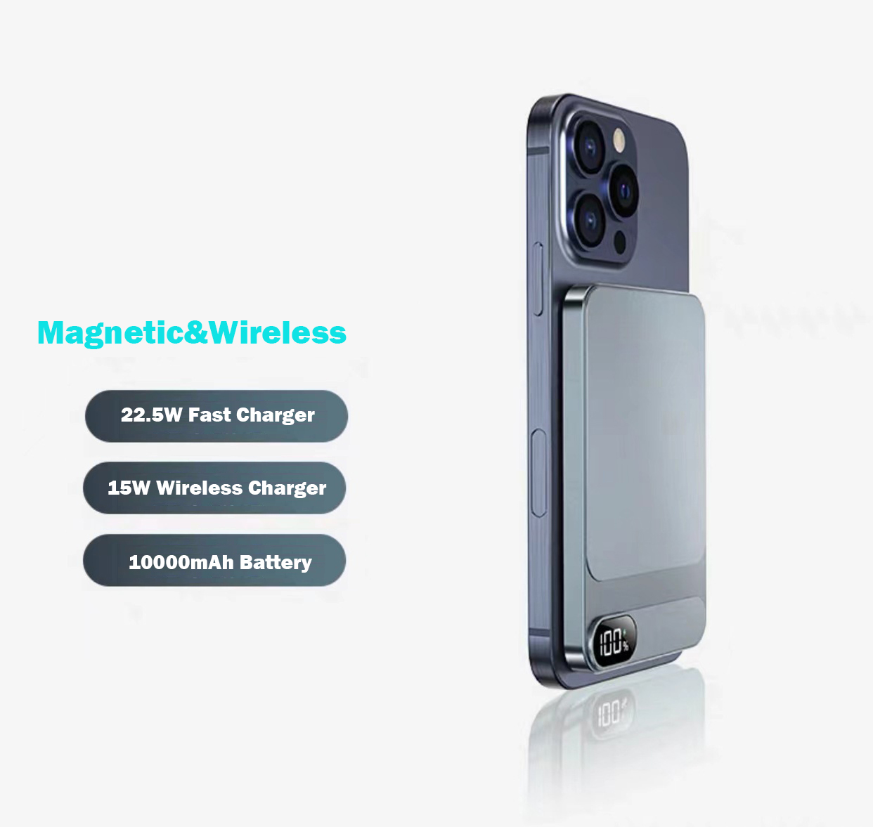 Mini Power Bank 10000Mah Magnetic Wireless Charger 22.5W Fast Charger Powerbank Banco De Poder Portable Charger External Battery