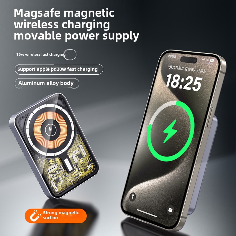 Transparent New Technology 10000 Mah Wireless Charging Treasure Fast Charging Mobile Power Supply power bank