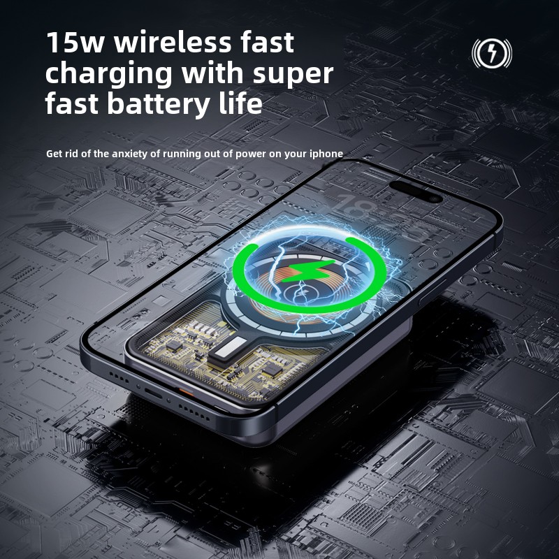 Transparent New Technology 10000 Mah Wireless Charging Treasure Fast Charging Mobile Power Supply power bank