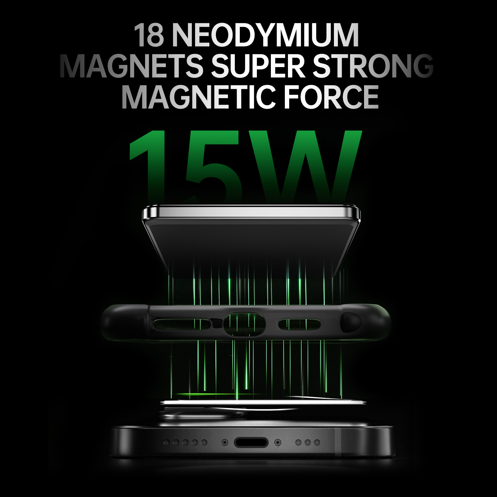 2025 Ultra Slim Aluminum Alloy 5000mah 10000mAh Foldable Stand Magnetic Power Bank Wireless Charge 15w Power Bank