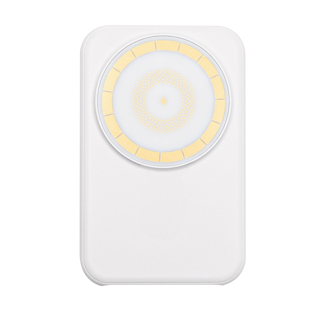 2025 New Design Ultra Slim Portable Mini Power Bank 5000Mah Magnetic Support 15W Max Wireless Portable Power Bank