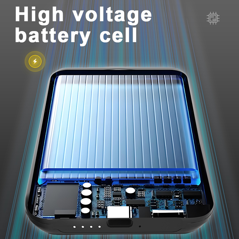 New Design Custom LED Luminous Logo slim wireless 15w Power bank Magnetic Power bank