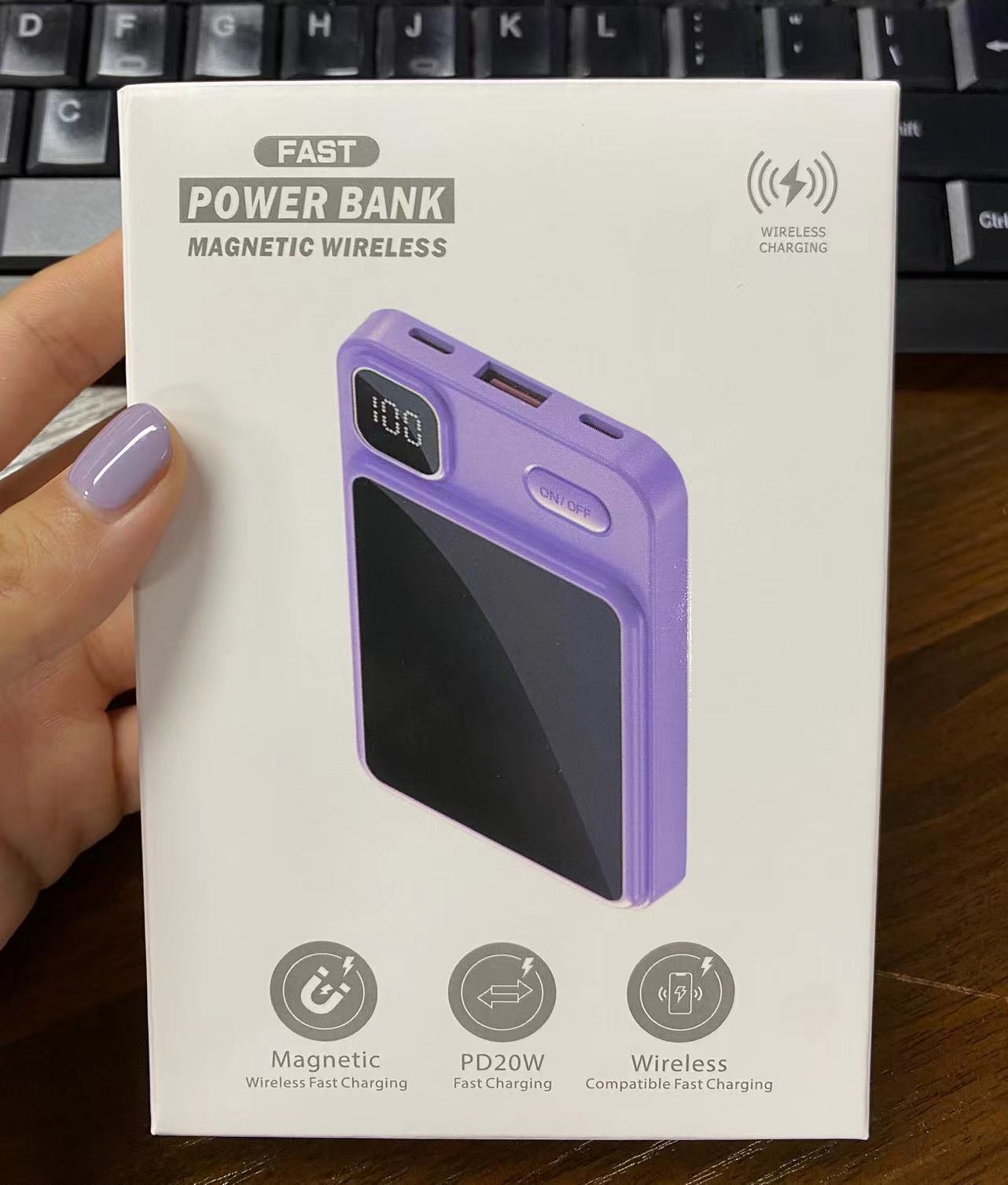 Hot Selling Fast Charger Wireless Power Bank 10000mAh Portable Magnetic 5000mah Power Bank